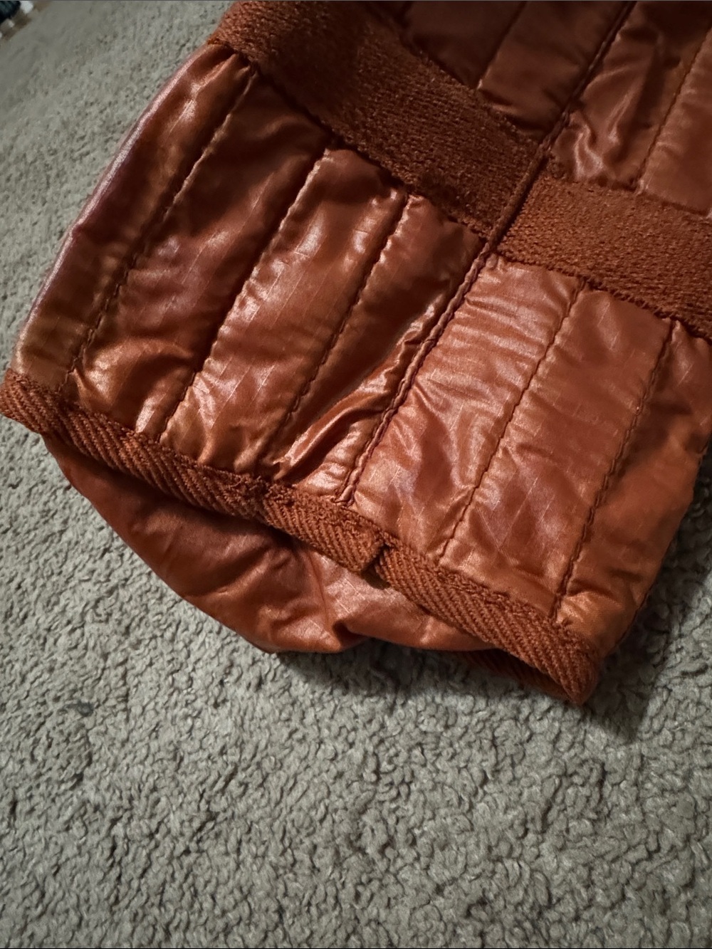 Vintage (70’s) Quilted Spacesac Duffle-Terra Cotta-GUC - Picture 10 of 17